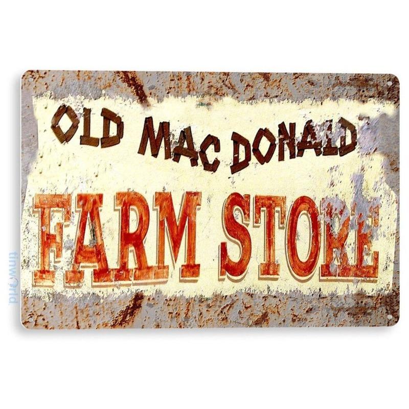 Vintage Metal Tin Sign Kitchen Bar Cafe Wall Decor