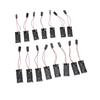 15 Pcs 2 AAA Battery Holder 2xAAA Battery Box with Thick Wire for Various Projects