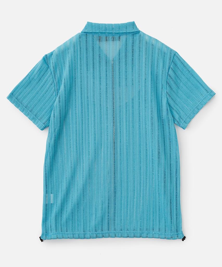 VASTIC Zip-Up See-Through Half Knit_Blue