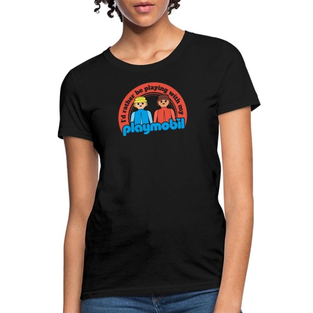 Playmobil Logo I d rather Be Playing With My Playmobil Women s T-Shirt Unisex T-Shirt XXXXL