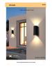 Dual-Head Waterproof Outdoor Wall Light for Porches, Courtyards, Balconies, and Stairways