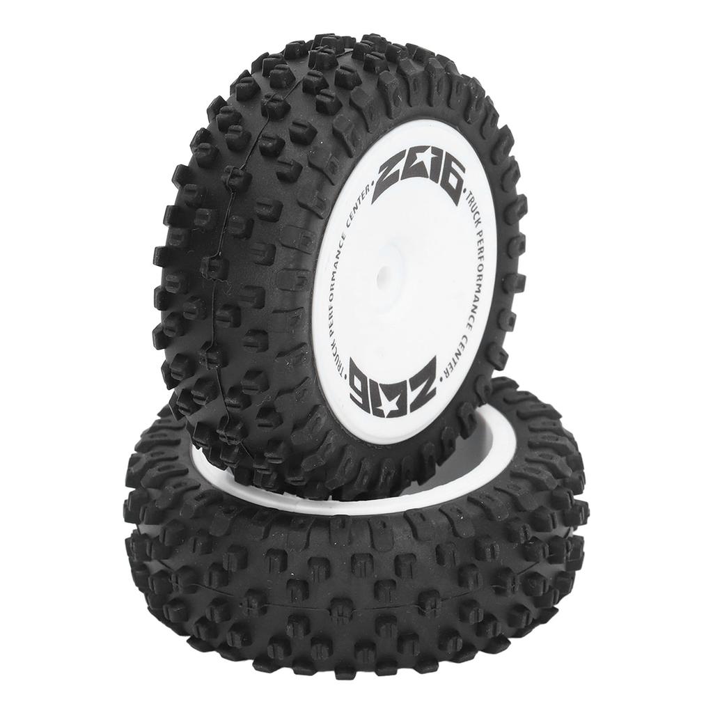 2Pcs Rubber RC Car Rear Tires Rear RC Wheels Tires Set for WLtoys 124007 Remote Control Car