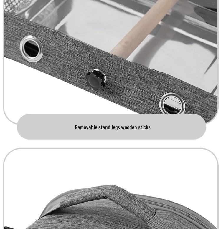 Portable Waterproof Bird & Small Pet Carrier: Foldable Bag for Hamsters, Parrots, Pigeons, Mynas, and Cockatiels.