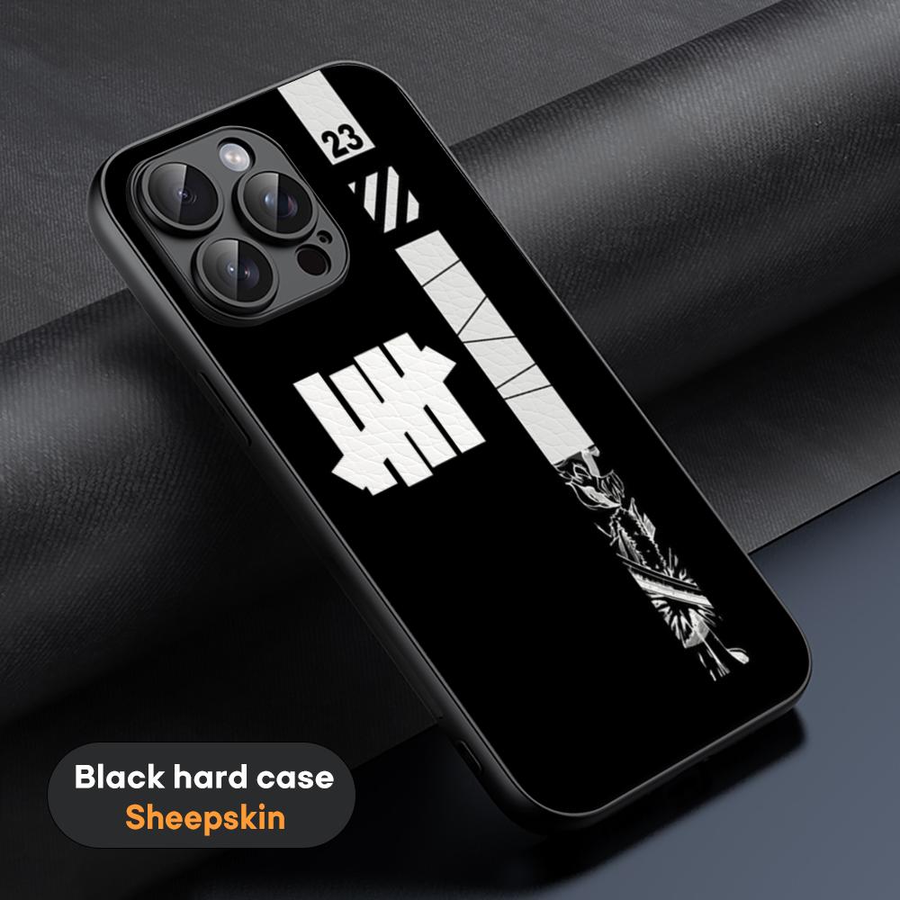 

Fashion hip-hop logo japan art painting Phone Case For iPhone 16 15 14 13 12 11 Plus Pro Max Limited Black hard case Sheepskin iPhone 16 Pro