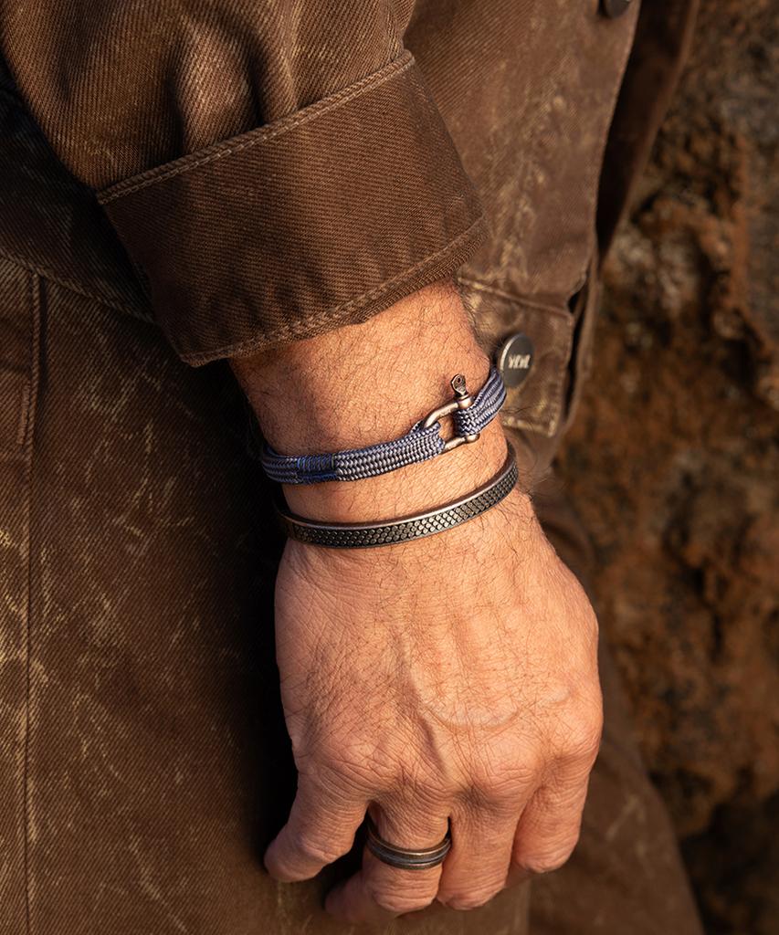 Pig&Hen Vicious Big Bracelet - Slate Gray X Bronze