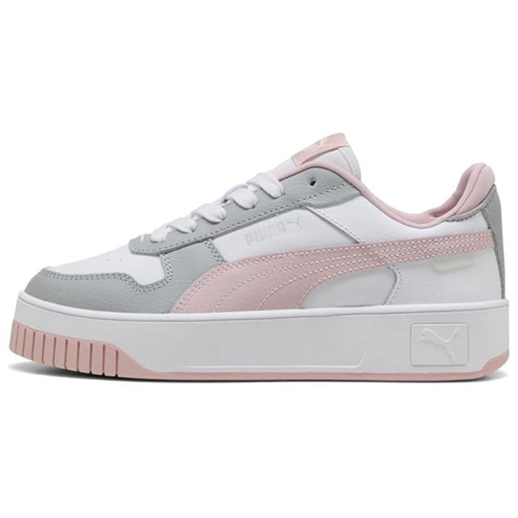 PUMA Carina Street Abrasion Resistant Low top Skateboard Shoes Women's White Gray 389390-53