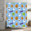 Halloween Ghosts Pumpkins Candy Lollipop Print Shower Curtain for Bathtub Home Decor Happy Halloween Gift Ideas