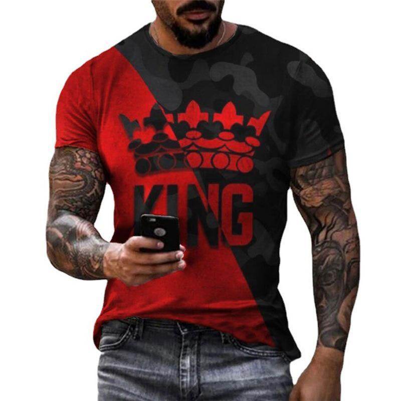 Men's Summer T-shirt 3D Yin Yang Bagua Printed Men's and Women's T-shirt