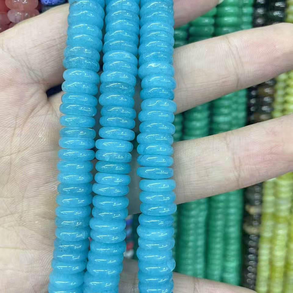 10mm Natural Tiger Eye & Aventurine Abacus Beads for DIY Jewelry Bracelet/Necklace Accessories