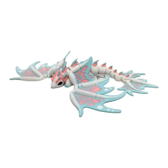 3D Printed Dragon Butterfly Figurine, Articulated Desk Decor, Cute Shelf Ornament, Stress Relief Fidget Toy for Kids синий