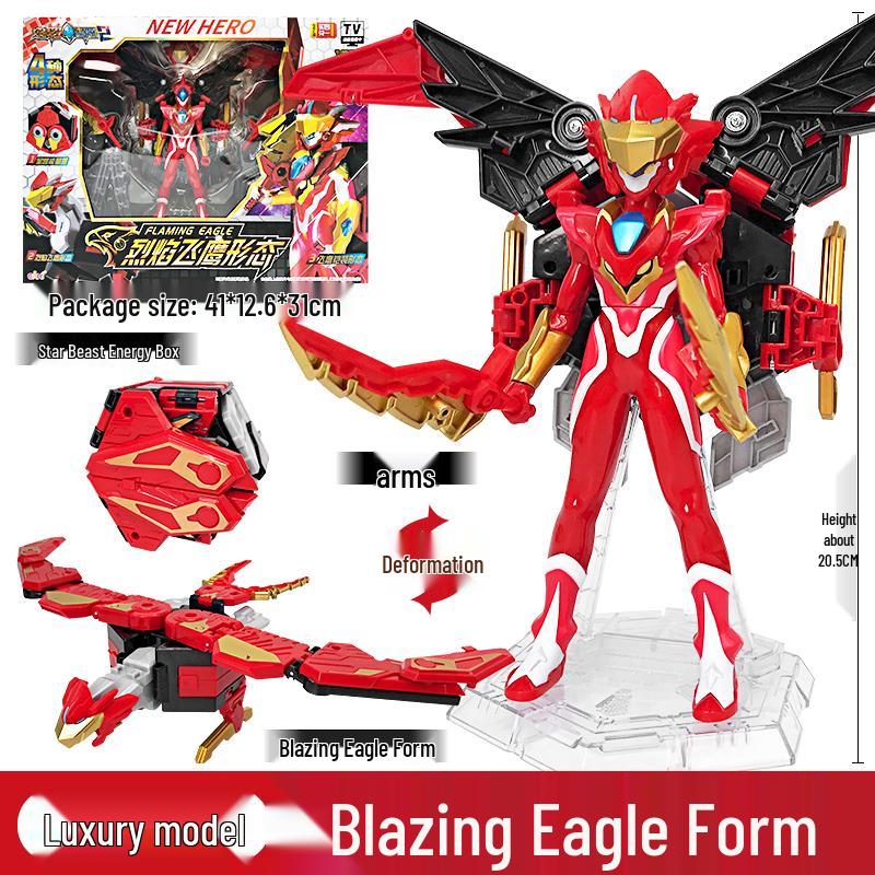 Dragon Warrior Star Source Transforming Robot Toy for Kids: King Kong Boy Star Transformation Device