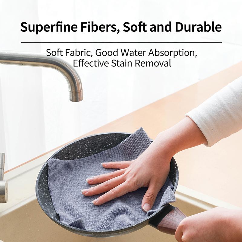 25cm×25cm Lappen Mikrofaserhandtücher Rolle/Ölabweisende Spülschwämme/Spültuch Handtuch/Küchenlappen Handtuch/Küchenreinigung Spültuch