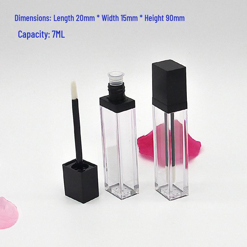 7ML Square Flat Lip Gloss Tube - Empty Refillable Lip Glaze Container