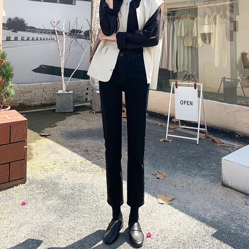 

789 High Waist Straight Leg Slimming Jeans for Women - Trendy & Versatile Winter Style 29