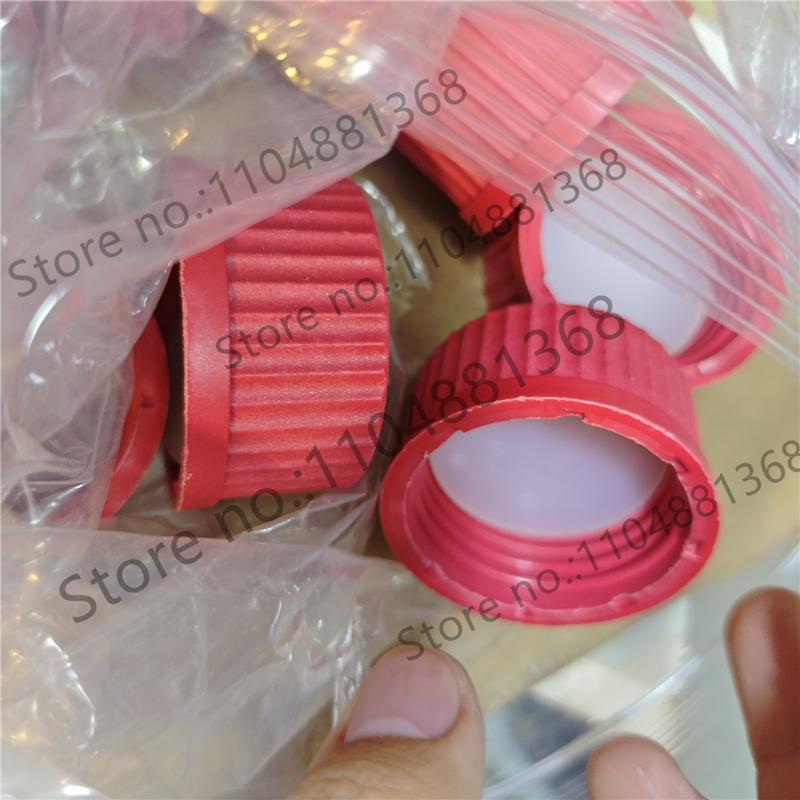 10pcs Screw Bottle Cap Wire Reagent Bottle Blue Cap GL14/18/25/32/45 Laboratory Red Cap GL18 GL25 Temperature Resistance 180 ℃