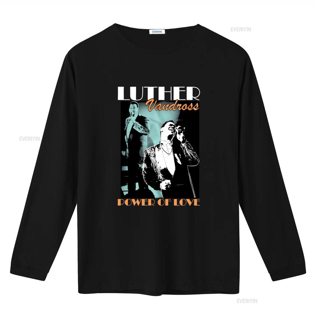 Luther Vandross Power of Love Mens T Shirt R B Soul Singer Live On Stage Print Vintage Washed Graphic Soft Breathable Stylish