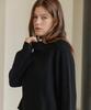 JE NE SAIS QUOI Loose-Fit Turtleneck Cashmere Knit_ Black