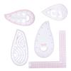 5Pcs Curve Ruler Set MultiFunction Builtin Scale LShaped Clothing Designed Measuring