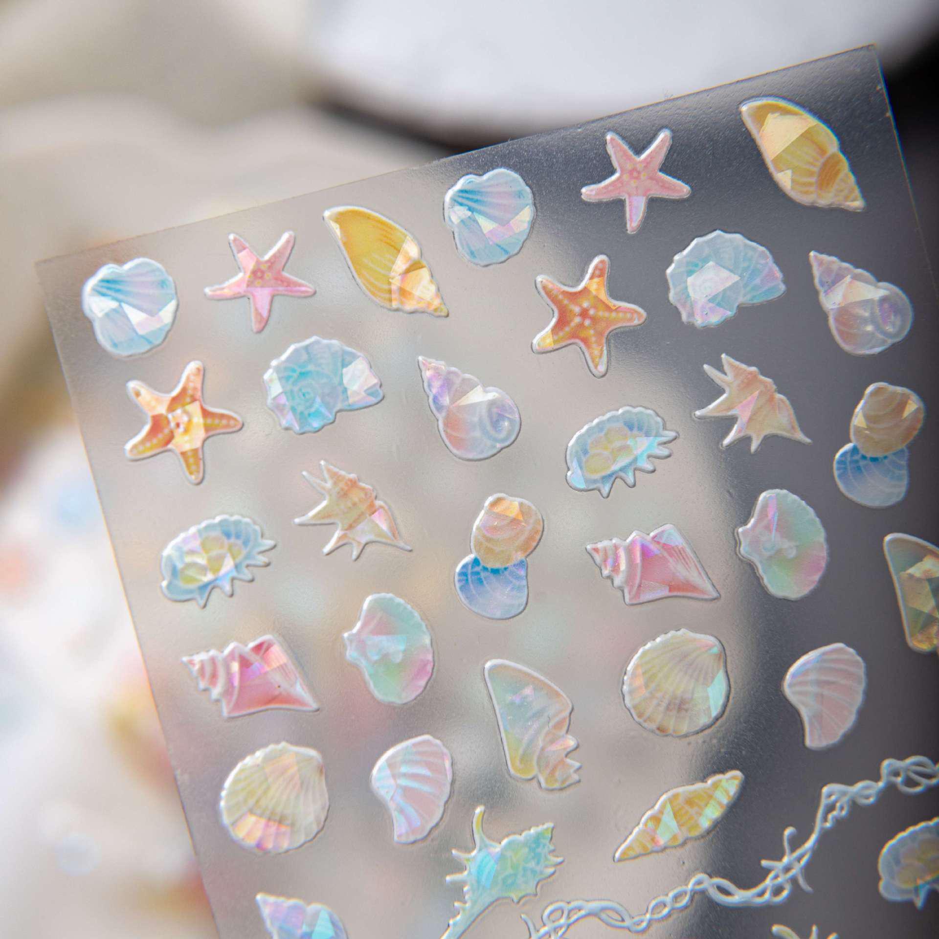 

Cyansea Underwater World Shell & Starfish Laser Nail Art Stickers for DIY Phone Case/Tablet CL-262