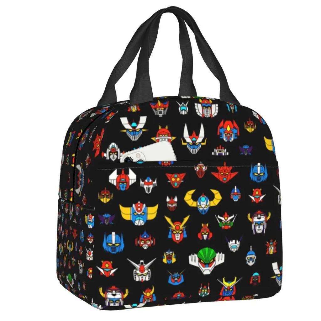 Goldorak Grendizer Actarus Isolierte Lunchtasche für Picknick UFO Roboter Goldrake Auslaufsicher Thermokühltasche Bento Box Frauen Kinder