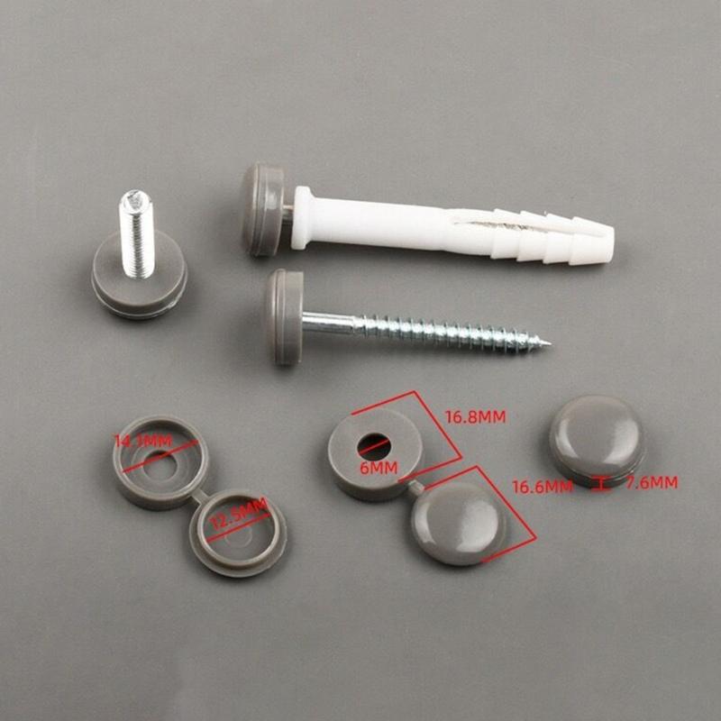 36pcs Foldable Snap Protective Cover Hardware Screw Cover M6 Screw Decorative Covers for Furniture