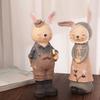 Mini Easter Bunny Statue Resin Crafts Rabbit Desktop Ornament  Home Office Decoration