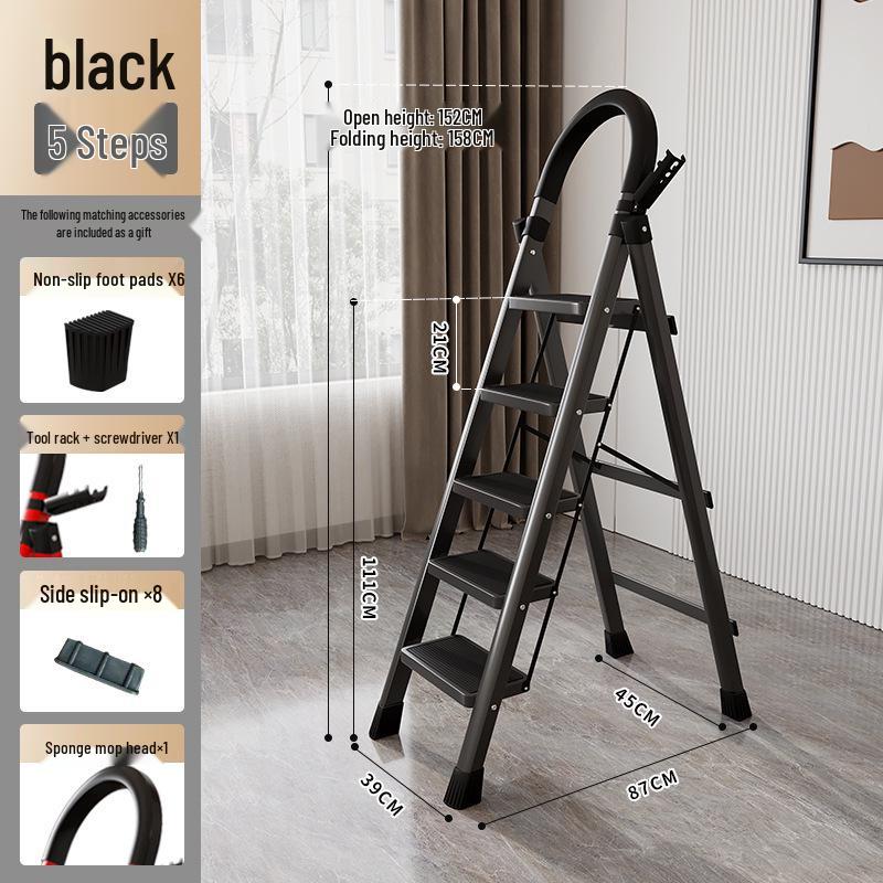 Telescopic Multi-Functional Household Folding Step Ladder