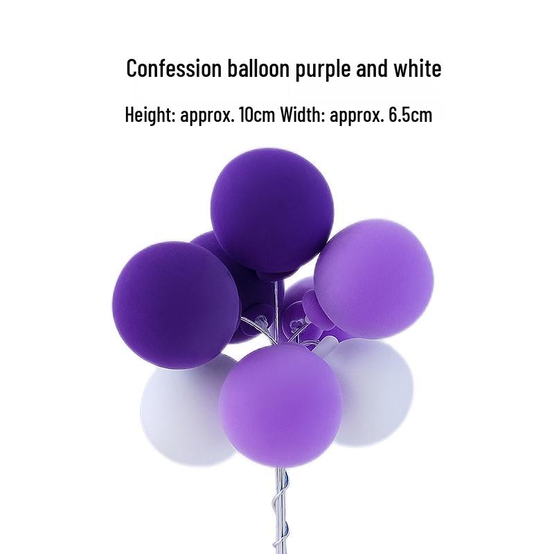 Valentine's Day & Birthday Cake Topper: Gold, Silver, and Colorful Transparent Wishing Balls Decoration