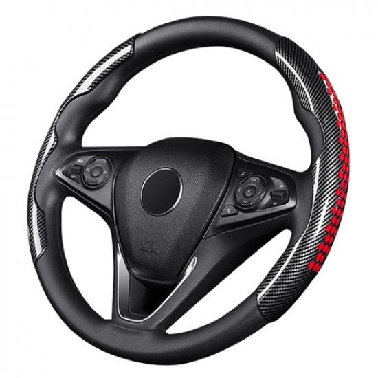 2x Carbon Fiber Universal Steering Wheel Booster Cover Non-slip Car Accessories
