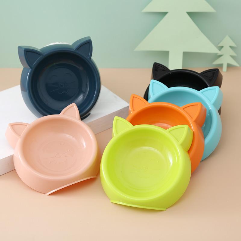 Cat Ear Macaron Color Pet Bowl - Food & Water Dish for Cats & Dogs