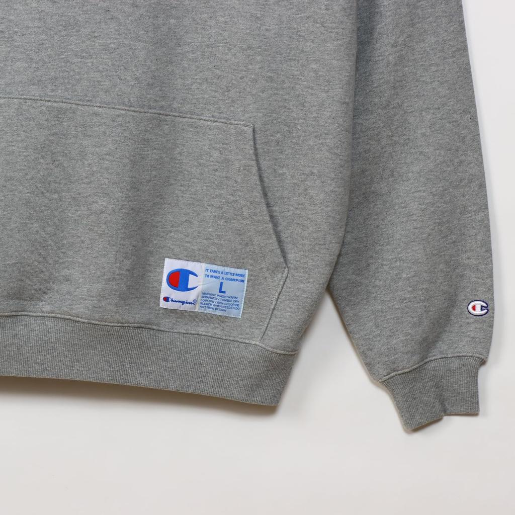 Long Hooded Action Oxford Gray [Champion] Sweatshirt, Sleeve, Fleece, Sweatshirt, Style, C3-Z101, Men's,