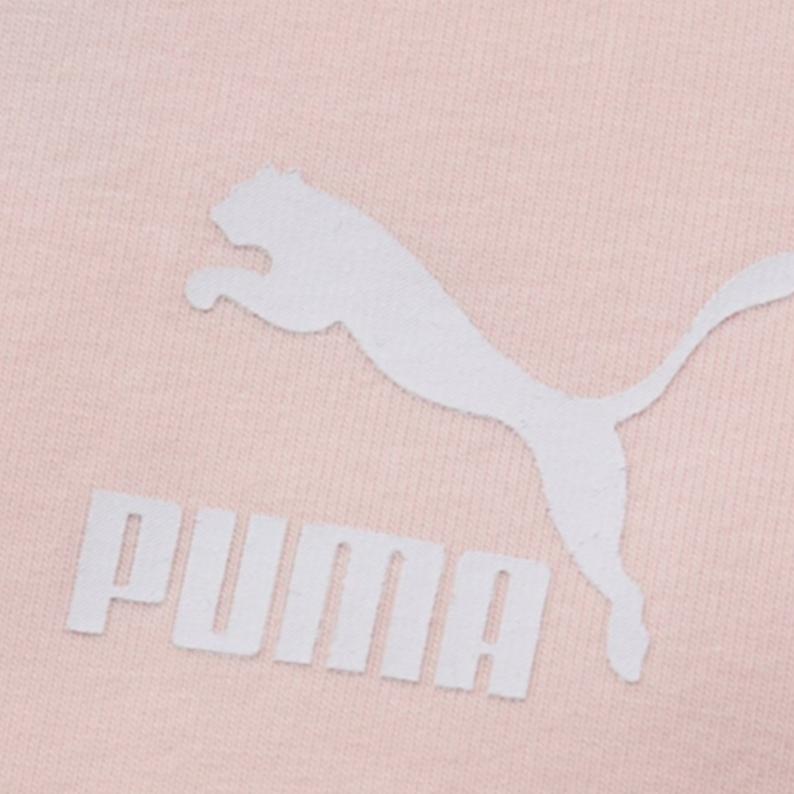 Puma Fashionable Comfortable Round Neck Short Sleeve T-Shirt With Printed Logo Women Tops Pink 59826917