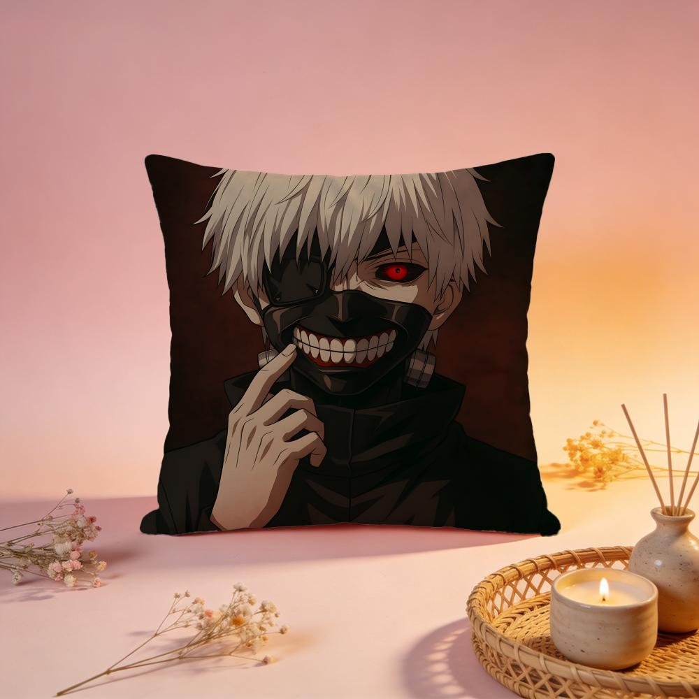Trendy TTokyo Ghouled Cushion Cover Comfortable Durable Pillow Cover MultiScene for Home Office Car Sofa