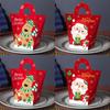 Stylish 5ps Christmas Handbag Design Party Paper Candy Gift Box