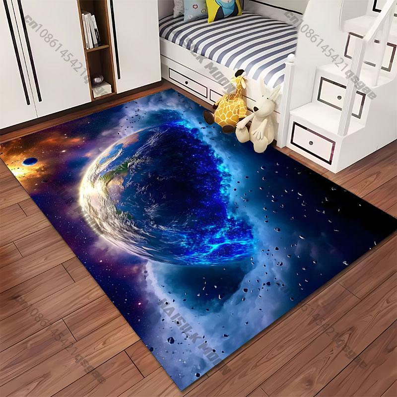Earth universe cosmic energy explosion carpet Yoga living room room decor children's crawling mat doormat area rug