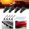 Universal 4 Pcs Car Black Rear Lower Bumper Lip Diffuser Trim Caps Cover for Honda Dodge Ford Toyota Exterior Accessories