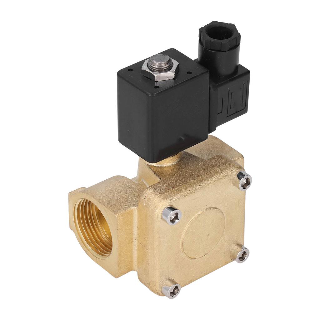 Brass Electric Solenoid Valve G1in NC 2 Position 2 Way Diaphragm High Pressure for Water Air