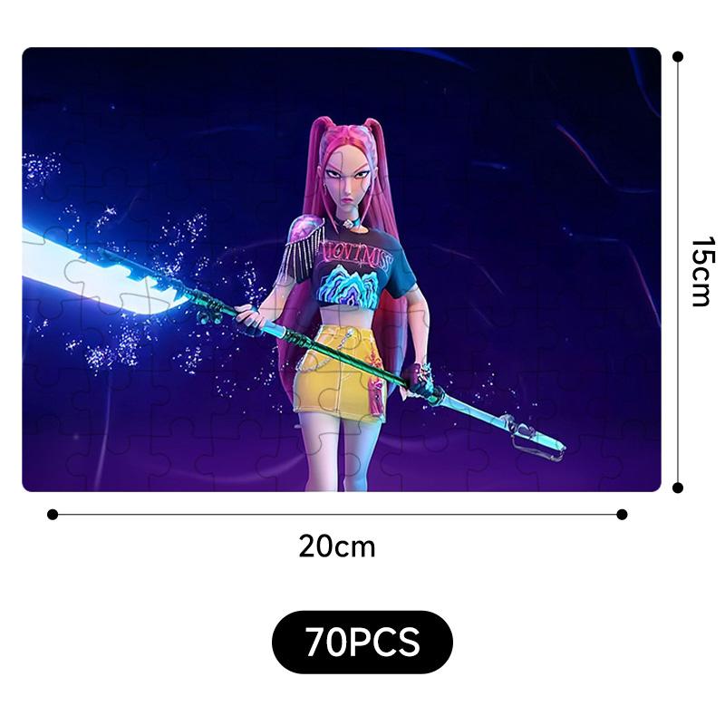 New Kpop Demon Hunters 20*15Cm Jigsaw Puzzle Toys Rumi Mira Zoey Huntrix Character Pattern Board Game Home Decor Children Gifts