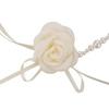Kamelie Faux Perle Damen Halskette Vintage Französisch Hypoallergen Verstellbar Mädchen Faux Perle Blume Choker Halskette Modeschmuck