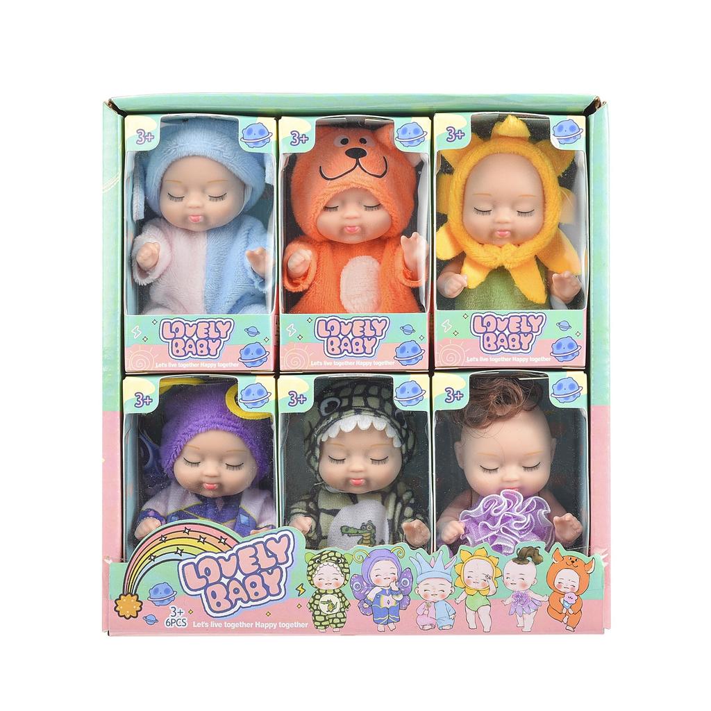 Μίνι Sleeping Baby Silicone Doll Ολόσωμη κούκλα μπάνιου σιλικόνης Lifelike baby girl κούκλα