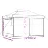 VidaXL Collapsible Pop-Up Party Tent with 4 Sidewalls, Tent, Awning Tent, Gazebo Awning 4005029