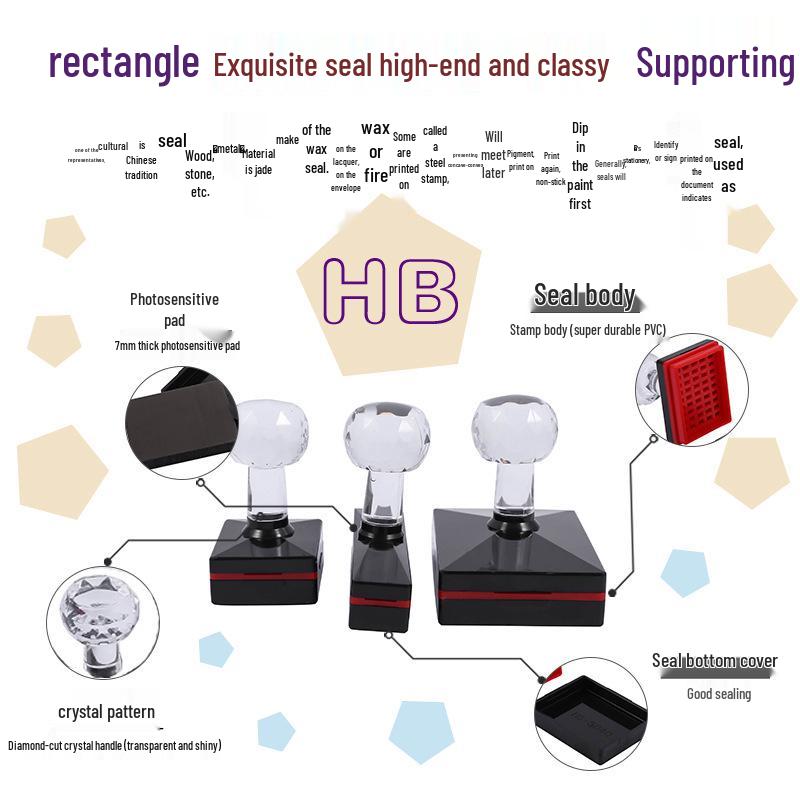 HB Photosensitive Rectangle Stamp Material with 7mm Thick Pad