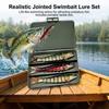 14cm 8-Joint 3-Pack Fishing Lures Set Durable ABS Hard Bait for Freshwater Predator Fishing
