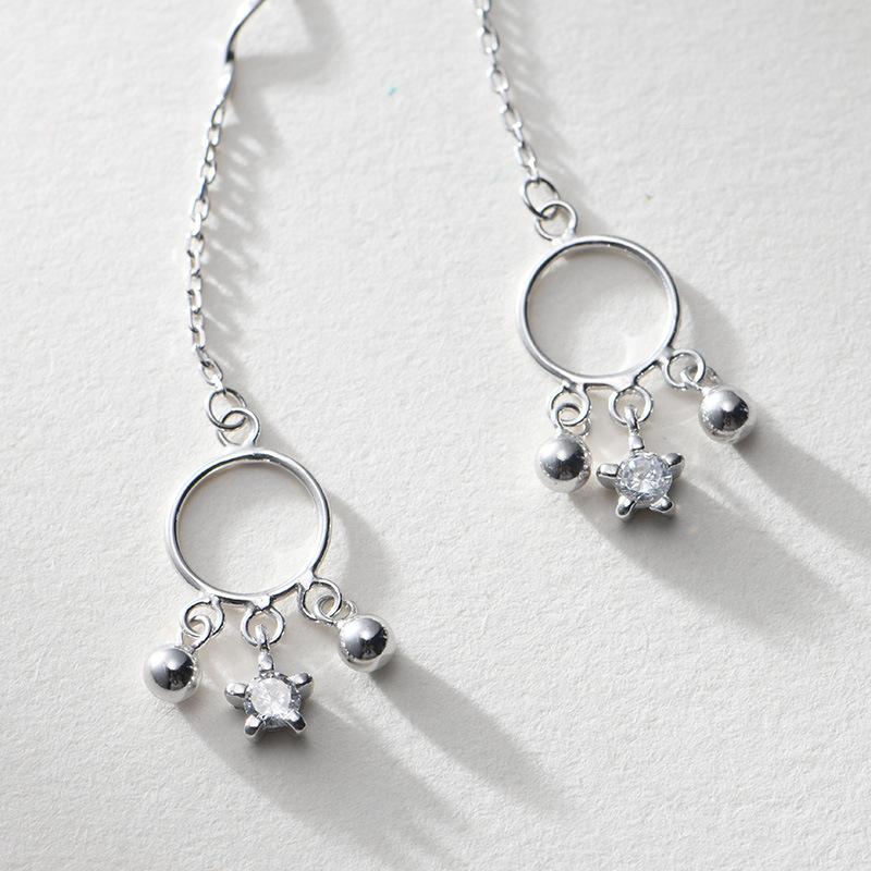 Star Tassel Earlines Dreamy Wave Temperament Earrings Japanese and Korean Cute Girl