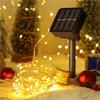 1pc 12m 100leds Solar String Fairy Lights Outdoor Path Garlands Lamp Patio Waterproof Christmas Wedding Garden Street Lights