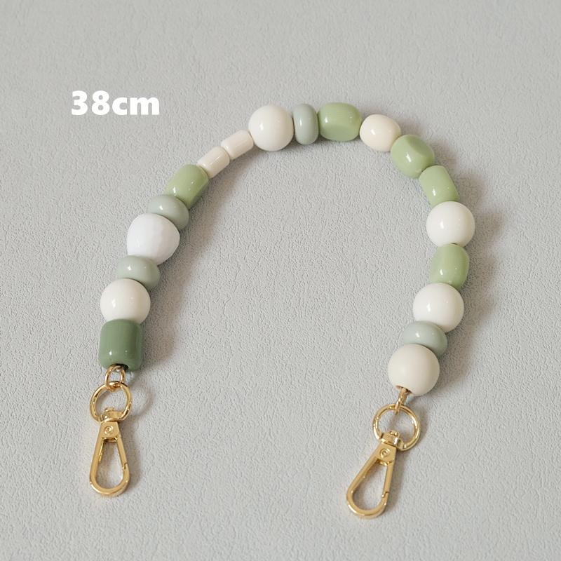 Neue Frau Tasche Zubehör Bunte Acryl Harz Perlen Teil Handgefertigte Armband Nette Telefon Fall Strap Frauen Tasche Griff Kette