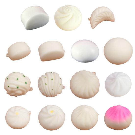 Chinese Food Squeeze Toy Slow-Rising Bun Dumpling Roll TPR Steamed Fidget Toy for Stress Relief Cute