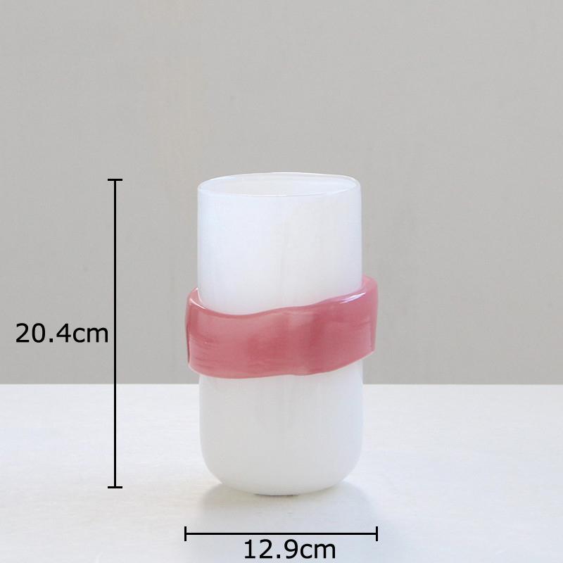 Thickened Stained Glass Vase Handicrafts Flower Pots Table Decoration Flowers Arrangement Floral Vases Room Aesthetic Decor