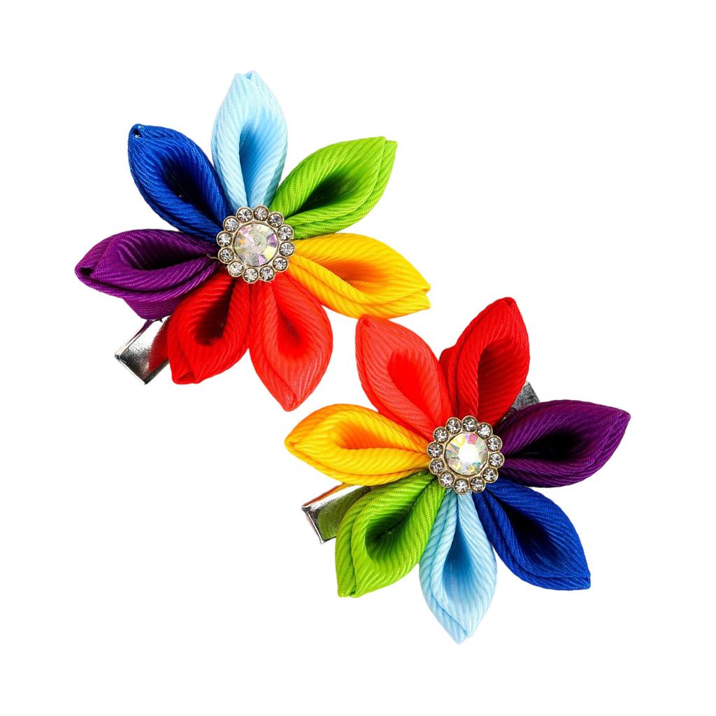 Cute Colorful Bowknot Hair Clip Lovely Ribbon Hair Clip Rainbow Hairpins Barrettes Girls HairPins 2000s Trend