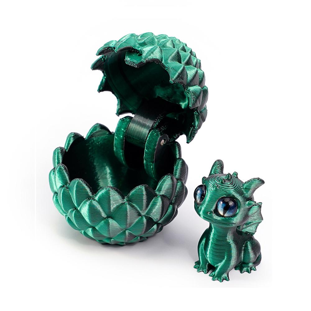 1/2Pcs Cute 3D Printed Dragon Eggs with Mini Dragon Surprise Toys for Kids Birthdays Party Favors Gifts Christmas Goodies Filler